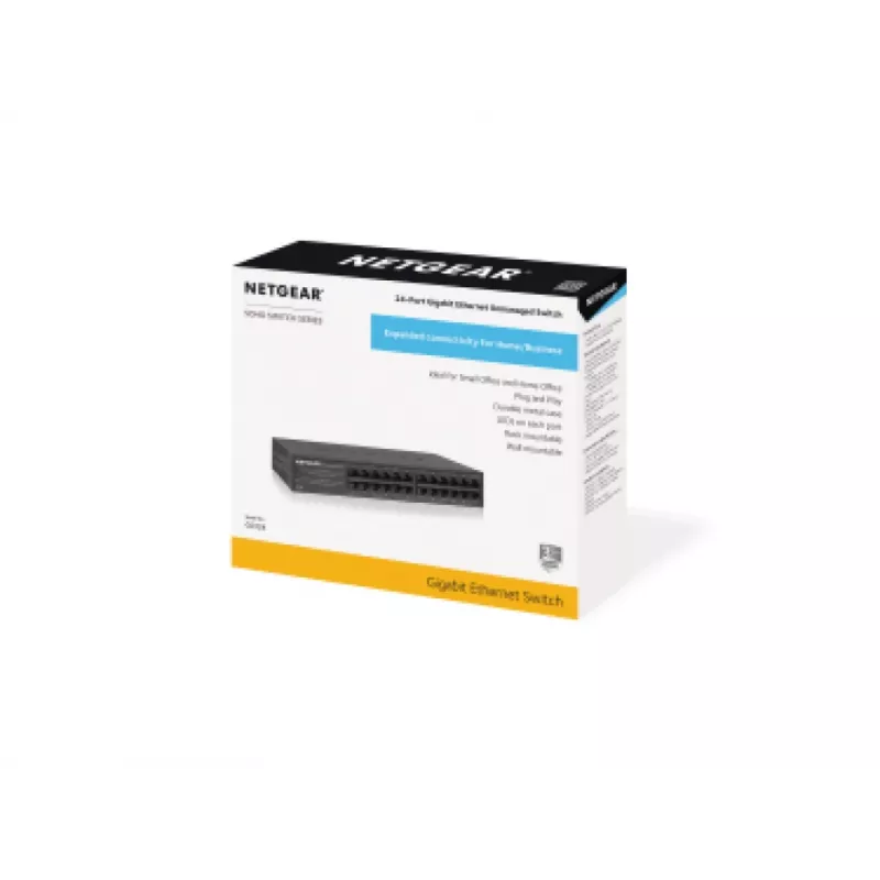 NETGEAR GS324 neřízený Gigabit Ethernet (10/100/1000) čierna