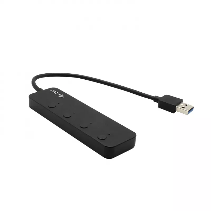 USB hub i-tec USB 3.0 Metal HUB 4 porty s jednotlivými vypínačmi