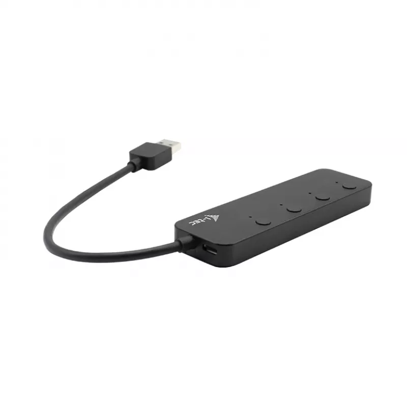 USB hub i-tec USB 3.0 Metal HUB 4 porty s jednotlivými vypínačmi