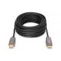 DIGITUS HDMI AOC hybridný vláknový prepojovací kábel, Type-A konektor samec/samec, 15 m, UHD 8K@60Hz, CE, čierna