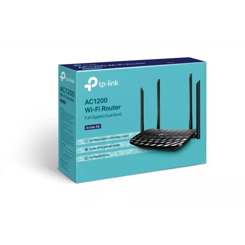 Router TP-Link AC1200 Wireless Gigabit Ethernet Dualband (2,4 GHz / 5 GHz) čierny