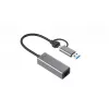 Adaptér „i-tec Metal USB-C/USB-A 2.5Gbps Ethernet“, káblový, USB Type-A/USB Type-C, Ethernet, 2500 Mbit/s, sivý
