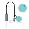 Adaptér „i-tec Metal USB-C/USB-A 2.5Gbps Ethernet“, káblový, USB Type-A/USB Type-C, Ethernet, 2500 Mbit/s, sivý