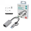Adaptér „i-tec Metal USB-C/USB-A 2.5Gbps Ethernet“, káblový, USB Type-A/USB Type-C, Ethernet, 2500 Mbit/s, sivý