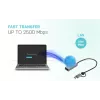 Adaptér „i-tec Metal USB-C/USB-A 2.5Gbps Ethernet“, káblový, USB Type-A/USB Type-C, Ethernet, 2500 Mbit/s, sivý