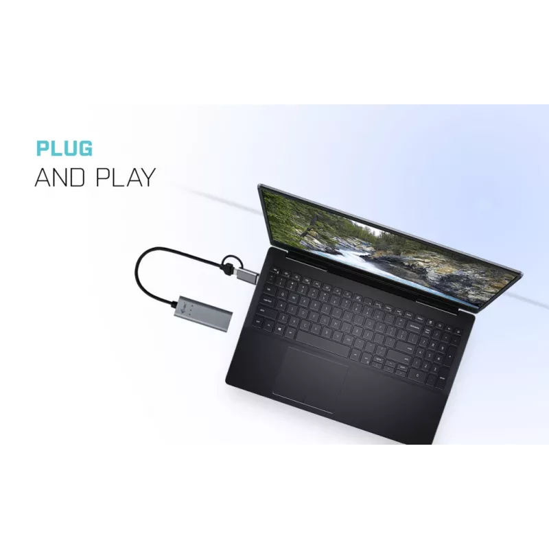Adaptér „i-tec Metal USB-C/USB-A 2.5Gbps Ethernet“, káblový, USB Type-A/USB Type-C, Ethernet, 2500 Mbit/s, sivý