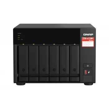 QNAP TS-673A NAS Tower Ryzen Embedded V1500B 8 GB DDR4 0 TB QNAP Turbo System čierny