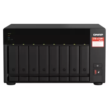 QNAP TS-873A NAS Tower Ryzen Embedded V1500B 8 GB DDR4 0 TB QNAP Turbo System čierny