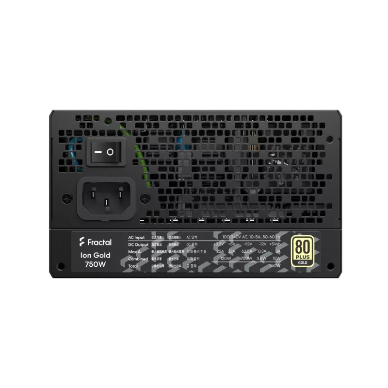 Fractal Design Ion+ 750W Gold napájací zdroj 24-pin ATX ATX čierny