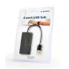 USB hub Gembird UHB-U2P4-04 – 4-portový USB 2.0, Plug-and-Play, čierny, 480 Mbit/s