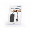 USB hub Gembird UHB-U2P4-04 – 4-portový USB 2.0, Plug-and-Play, čierny, 480 Mbit/s