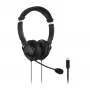 Kensington Classic USB-C headset s mikrofónom, káblový, telefonovanie/hudba, headset, čierny