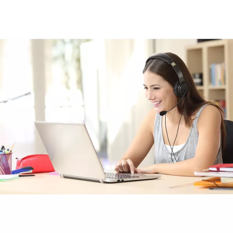 Kensington Classic USB-C headset s mikrofónom, káblový, telefonovanie/hudba, headset, čierny