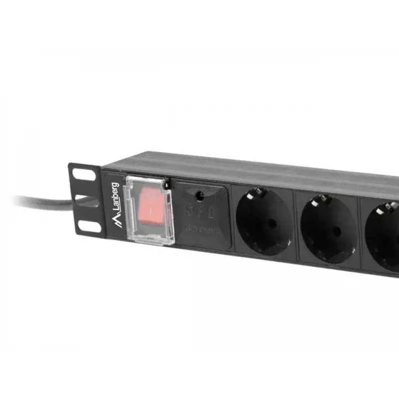 Jednotka rozvodu napájania PDU Lanberg PDU-08F-0200-BK