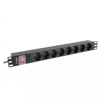 Jednotka rozvodu napájania PDU Lanberg PDU-08F-0200-BK
