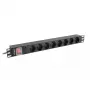 Jednotka rozvodu napájania PDU Lanberg PDU-08F-0200-BK