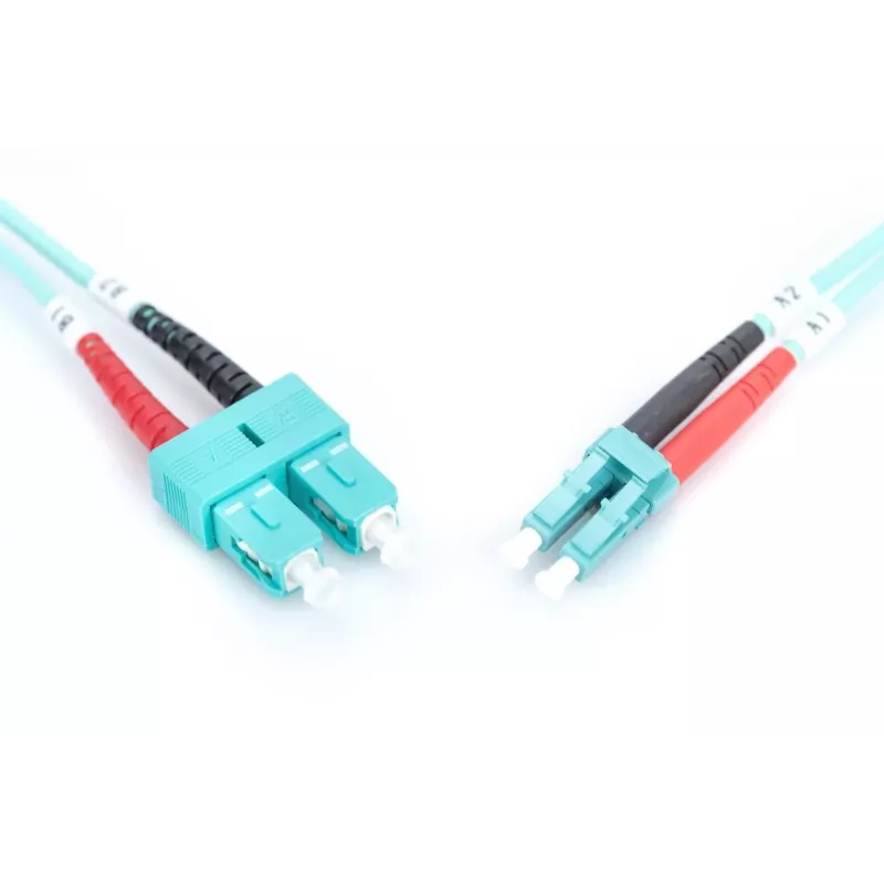 DIGITUS optický patch kábel, LC na SC multimode 50/125 µ, duplex dĺžka 3m trieda OM3