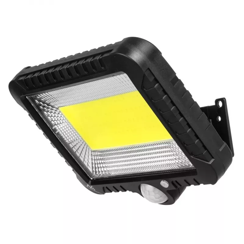 Solárny LED reflektor MACLEAN MCE438, 5 W, 400 lm, IP44, Li-Ion 5,2 V, nástenný, biele svetlo, čierny
