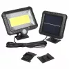 Solárny LED reflektor MACLEAN MCE438, 5 W, 400 lm, IP44, Li-Ion 5,2 V, nástenný, biele svetlo, čierny