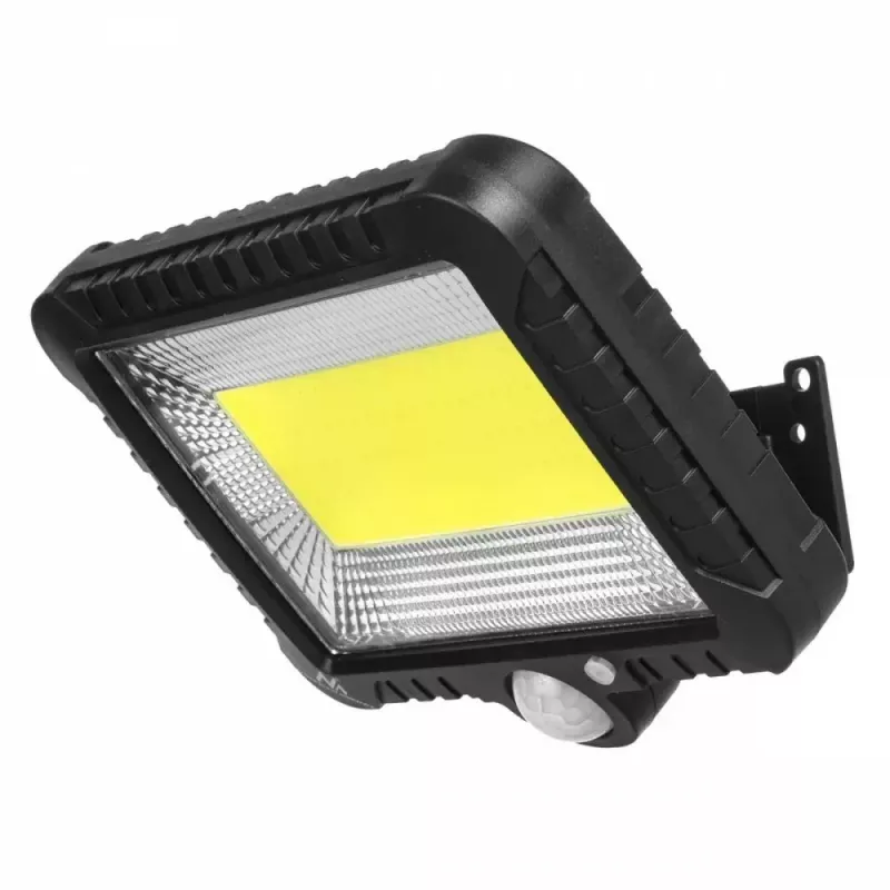 Solárny LED reflektor MACLEAN MCE438, 5 W, 400 lm, IP44, Li-Ion 5,2 V, nástenný, biele svetlo, čierny