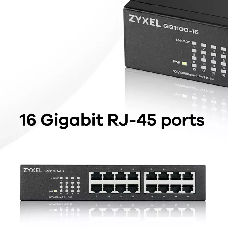 Zyxel GS1100-16 nemanaged Gigabit Ethernet (10/100/1000)
