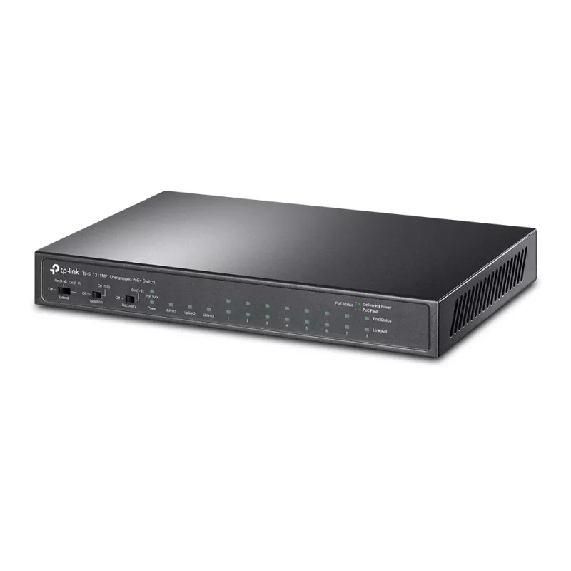 TP-Link 8-portový 10/100Mbps + 3-portový Gigabit desktopový switch s 8-portovým PoE+