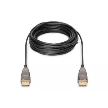 DIGITUS DisplayPort AOC hybridný sklenený optický kábel M/M UHD 8K@60Hz, CE, čierny 15m