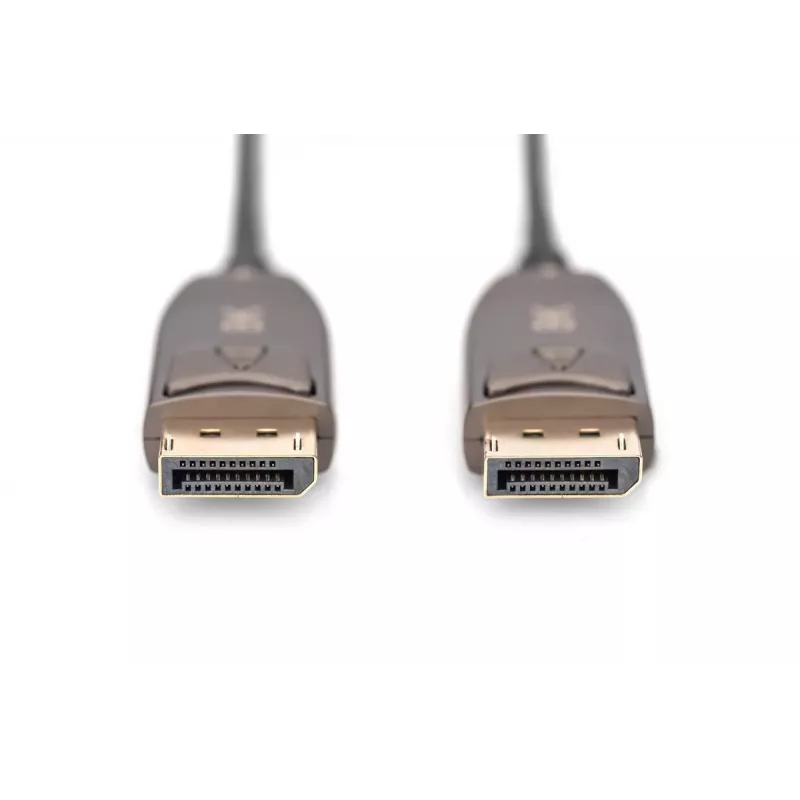 DIGITUS DisplayPort AOC hybridný sklenený optický kábel M/M UHD 8K@60Hz, CE, čierny 15m