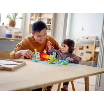 LEGO DUPLO Číselný vláčik 10954 – vzdelávací vláčik s očíslovanými vagónmi na počítanie a triedenie