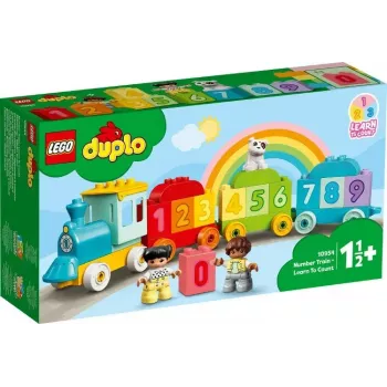 LEGO DUPLO Číselný vláčik 10954 – vzdelávací vláčik s očíslovanými vagónmi na počítanie a triedenie