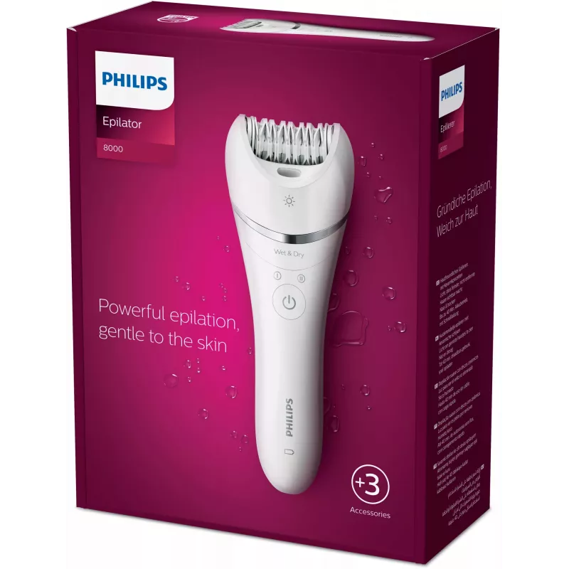 Epilátor Philips BRE700/00, 32 pinzet, mokrý & suchý, bezdrôtový, 40 min. výdrž, 2 rýchlosti, umývateľný