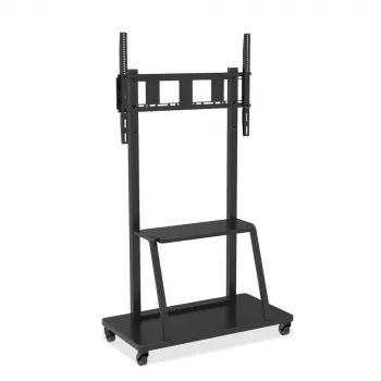 Prenosný podlahový stojan pre ploché obrazovky TECHLY Signage Display Mount ICA-TR30 — pre obrazovky 55 až 100 inch, VESA 1200x600, max. zaťaženie 150 kg, kolieska, čierny