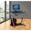 Techly Compact Desk pre PC s vyberateľným výsuvom na klávesnicu, čierny grafit ICA-TB 328BK