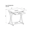 Techly Compact Desk pre PC s vyberateľným výsuvom na klávesnicu, čierny grafit ICA-TB 328BK