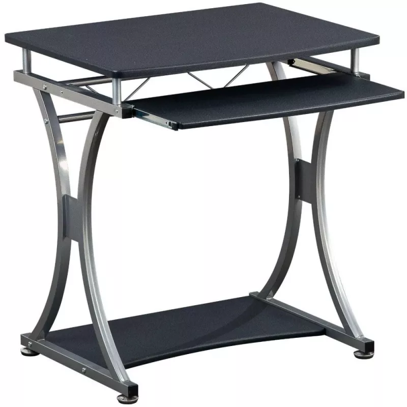 Techly Compact Desk pre PC s vyberateľným výsuvom na klávesnicu, čierny grafit ICA-TB 328BK