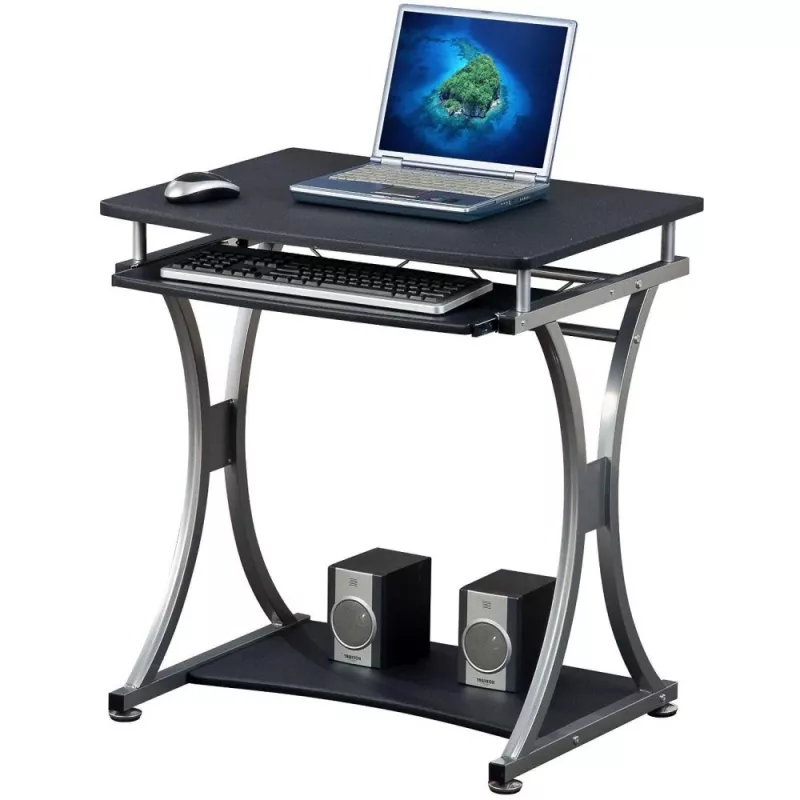 Techly Compact Desk pre PC s vyberateľným výsuvom na klávesnicu, čierny grafit ICA-TB 328BK