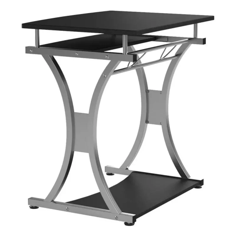 Techly Compact Desk pre PC s vyberateľným výsuvom na klávesnicu, čierny grafit ICA-TB 328BK
