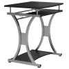 Techly Compact Desk pre PC s vyberateľným výsuvom na klávesnicu, čierny grafit ICA-TB 328BK