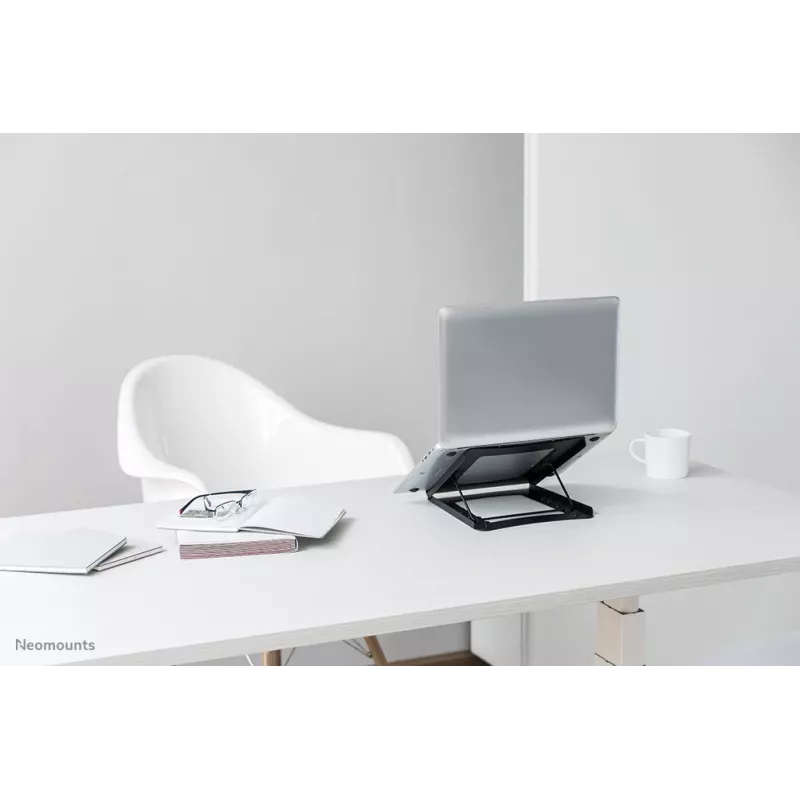 Neomounts NSLS075 čierny stojan na notebook 10-16 inch – skladací – kompaktný – univerzálny