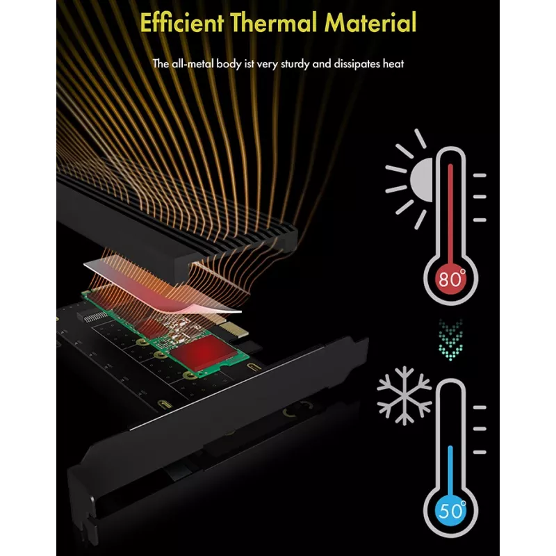 ICY BOX IB-PCI208-HS rozširujúca karta Interná M.2