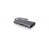 ICY BOX IB-DK4040-CPD káblový USB 3.2 Gen 1 (3.1 Gen 1) Type-C antracit, čierny