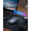ICY BOX IB-DK4040-CPD káblový USB 3.2 Gen 1 (3.1 Gen 1) Type-C antracit, čierny