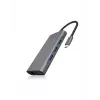 ICY BOX IB-DK4040-CPD káblový USB 3.2 Gen 1 (3.1 Gen 1) Type-C antracit, čierny