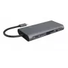 ICY BOX IB-DK4040-CPD káblový USB 3.2 Gen 1 (3.1 Gen 1) Type-C antracit, čierny