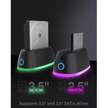 ICY BOX IB-1124L-C3 USB 3.2 Gen 1 (3.1 Gen 1) Type-B Čierna