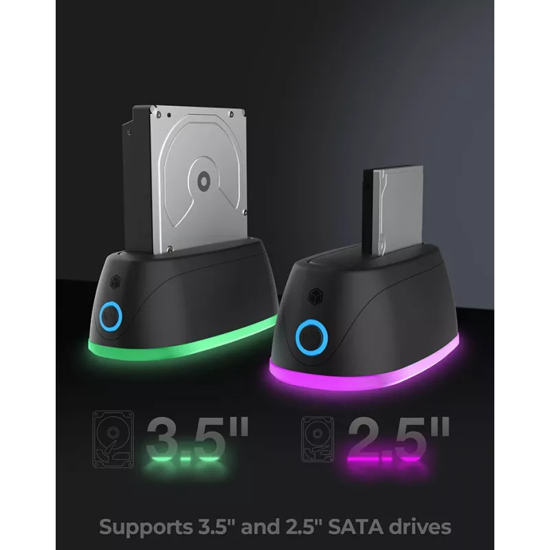 ICY BOX IB-1124L-C3 USB 3.2 Gen 1 (3.1 Gen 1) Type-B Čierna
