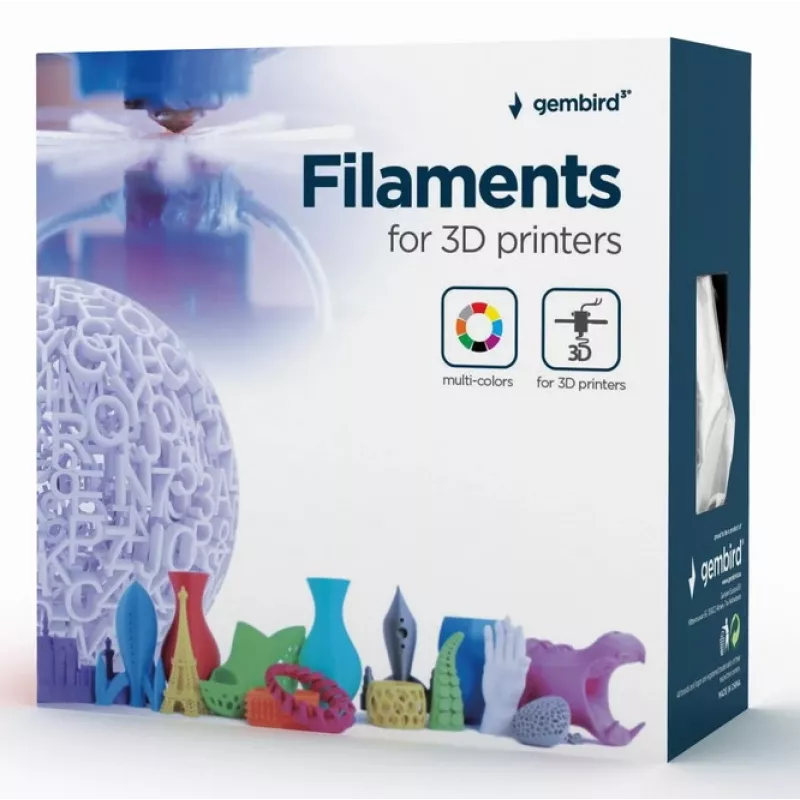 GEMBIRD PLA-PLUS filament, strieborná, 1,75 mm, 1 kg