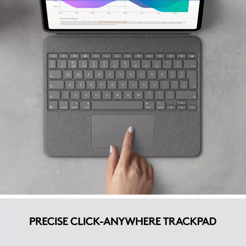LOGITECH Combo Touch - iPad Pro 12,9 palca (5. gen.) - angličtina - QWERTY
