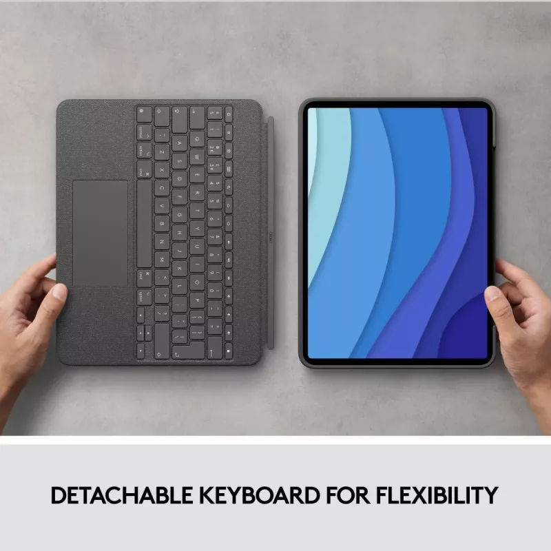 LOGITECH Combo Touch - iPad Pro 12,9 palca (5. gen.) - angličtina - QWERTY