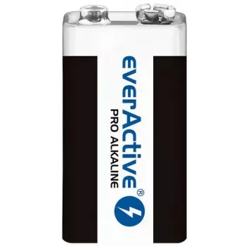 9V alkalická batéria everActive EV6LR61-PRO, 9 V, 650 mAh, 26,4×48,5×16 mm, 1 ks